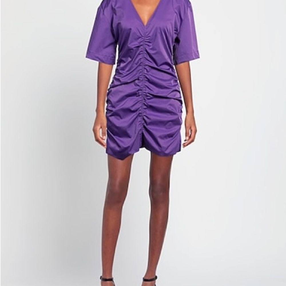 SANDRO PARIS Ruched Mini Dress